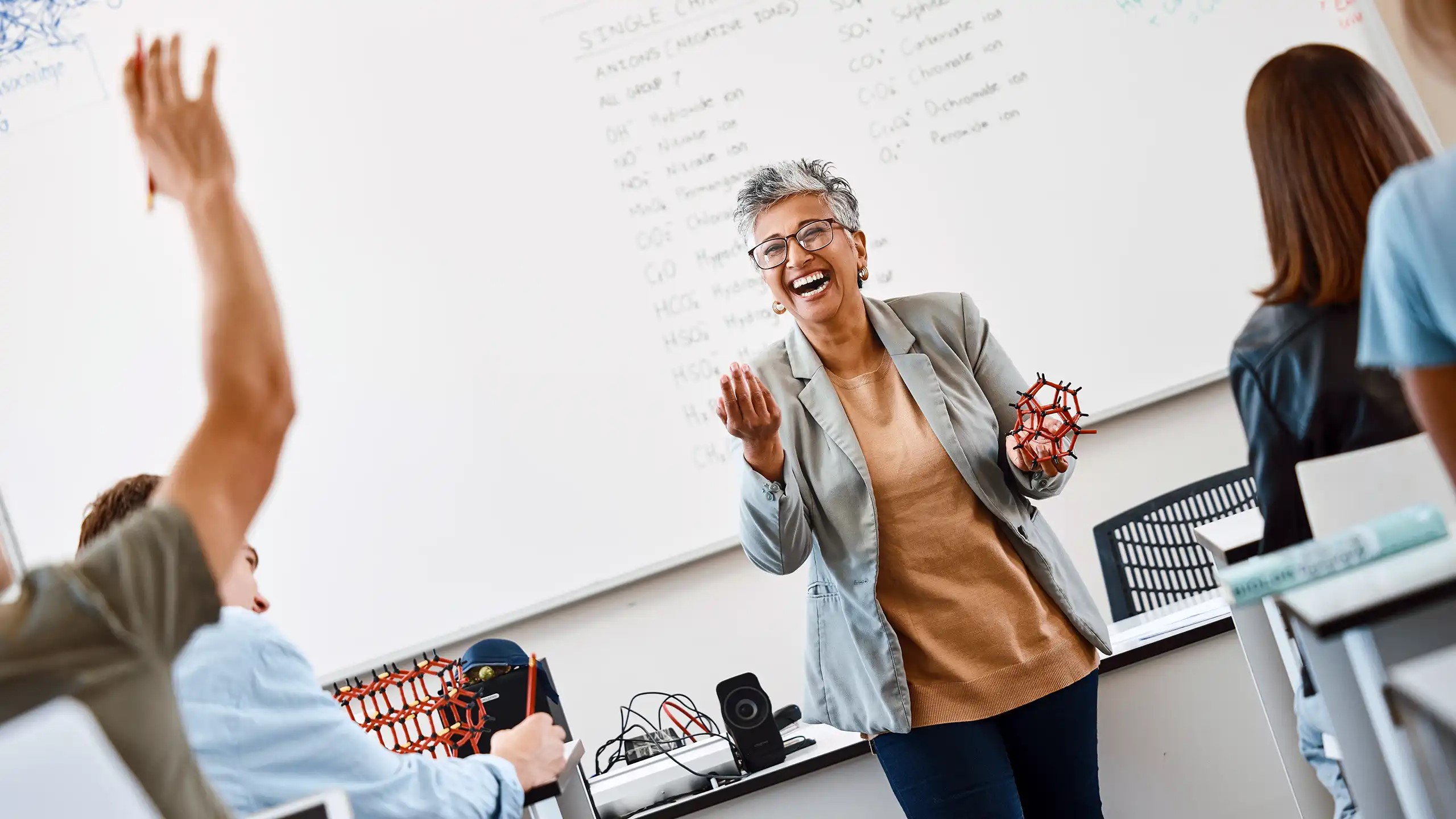 Faculty member teaching a class in the IMSEI program